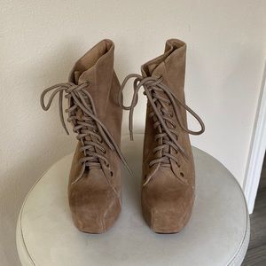 Jeffery campbell tan heels